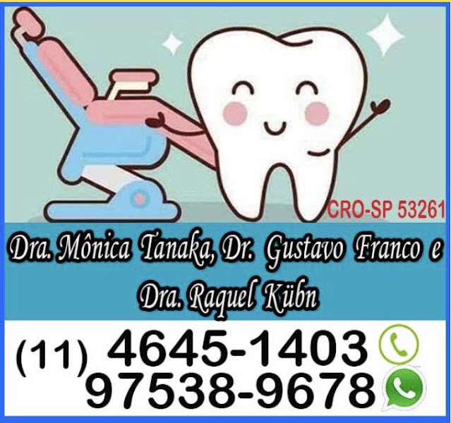 Foto 3 de Consultório Odontológico Dra.Mônica Tanaka - Dr.Gustavo Franco - Dra. Raquel Kuhn -