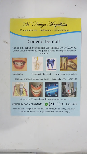 Foto 2 de Dr. Nailza Magalhães cirurgiã dentista endodontia implante dental sala esteril com ozonio