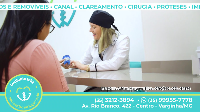 Foto 3 de Implante Feliz Varginha | Clinico Geral l Dentista em Varginha l Implantes e Próteses Dentárias l Ortodontia l Limpeza