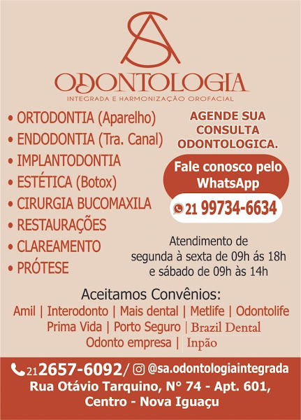 Foto 2 de SA odontologia Integrada - Dentista em Nova Iguaçu - Aceitamos convenios: Amil, Hapvida, Bradesco, Sulamerica.